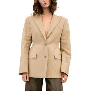THE FRANKIE SHOP Colette Hourglass Blazer Camel NWOT $289 XS/S